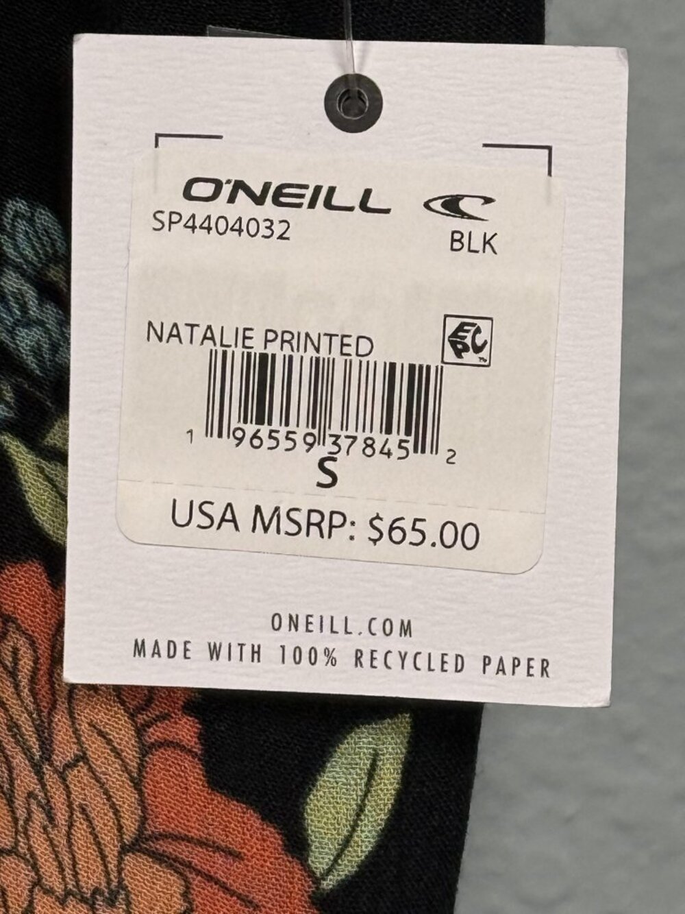 O'Neill Natalie Floral Kimono Cover Up Womens S Black Pink Boho Ruffle Resort - Picture 5 of 9